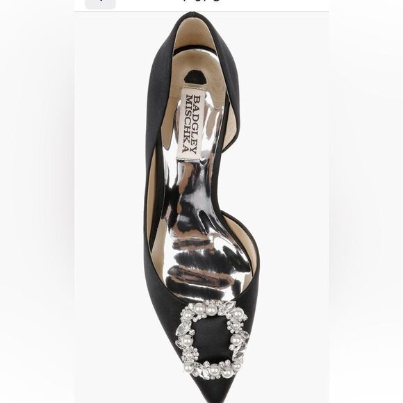 Badgley Mischka Collection Fabia Embellished Pointed Toe Pump 9 NWT $280 - Picture 6 of 7